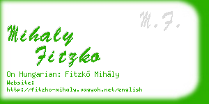 mihaly fitzko business card